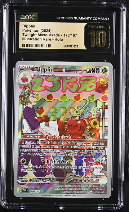 CGC Pristine 10 Dipplin Twilight Masquerade 170/167 IR Pokemon Card