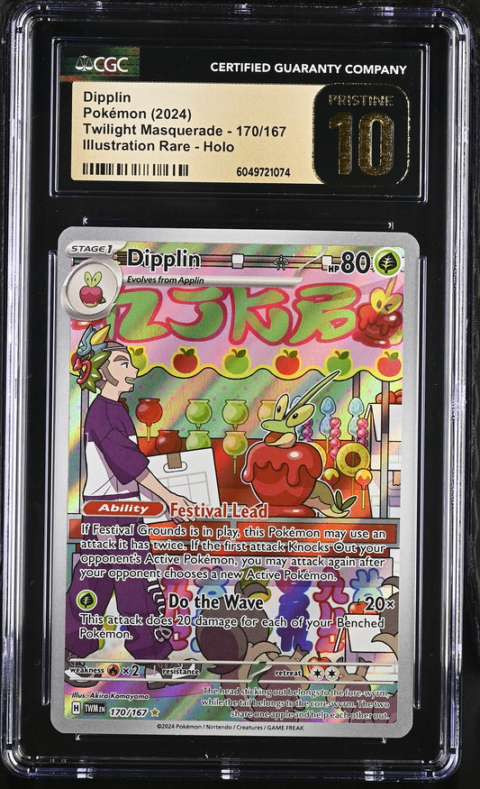 CGC Pristine 10 Dipplin Twilight Masquerade 170/167 IR Pokemon Card