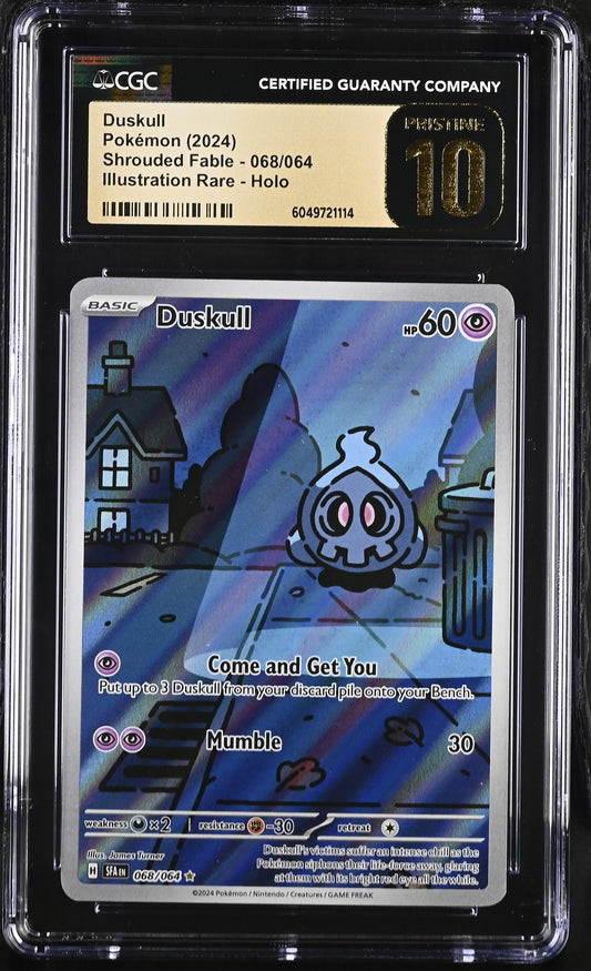 CGC Pristine 10 Duskull Shrouded Fable 068/064 Illustration Rare Pokemon Card