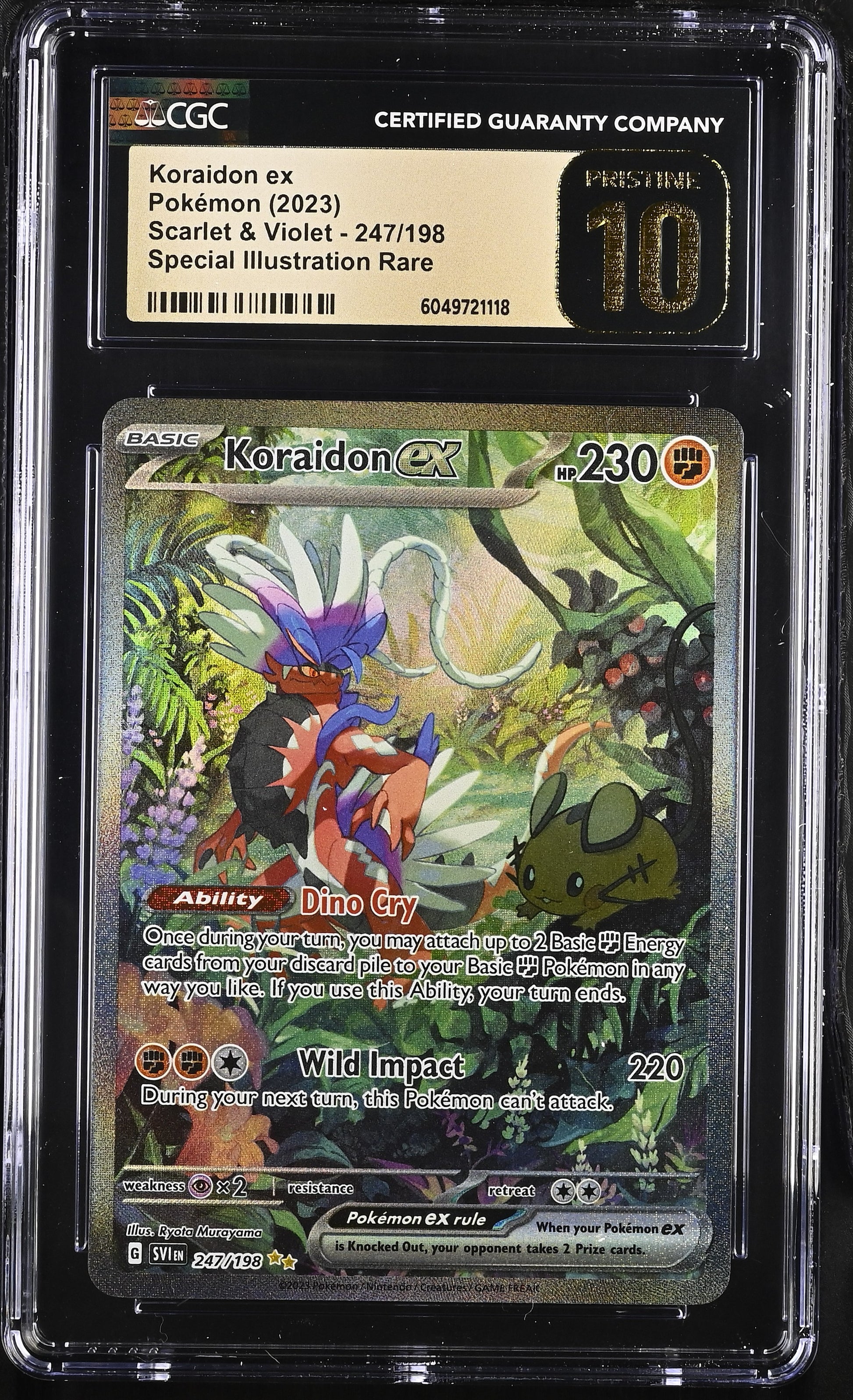 CGC Pristine 10 Koraidon ex 2023 Scarlet & Violet 247/198 SIR Pokemon Card