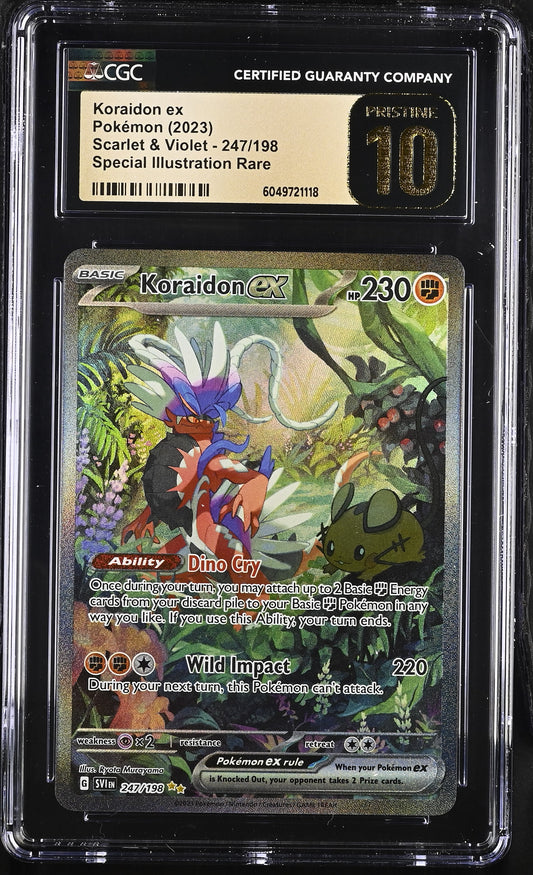 CGC Pristine 10 Koraidon ex 2023 Scarlet & Violet 247/198 SIR Pokemon Card
