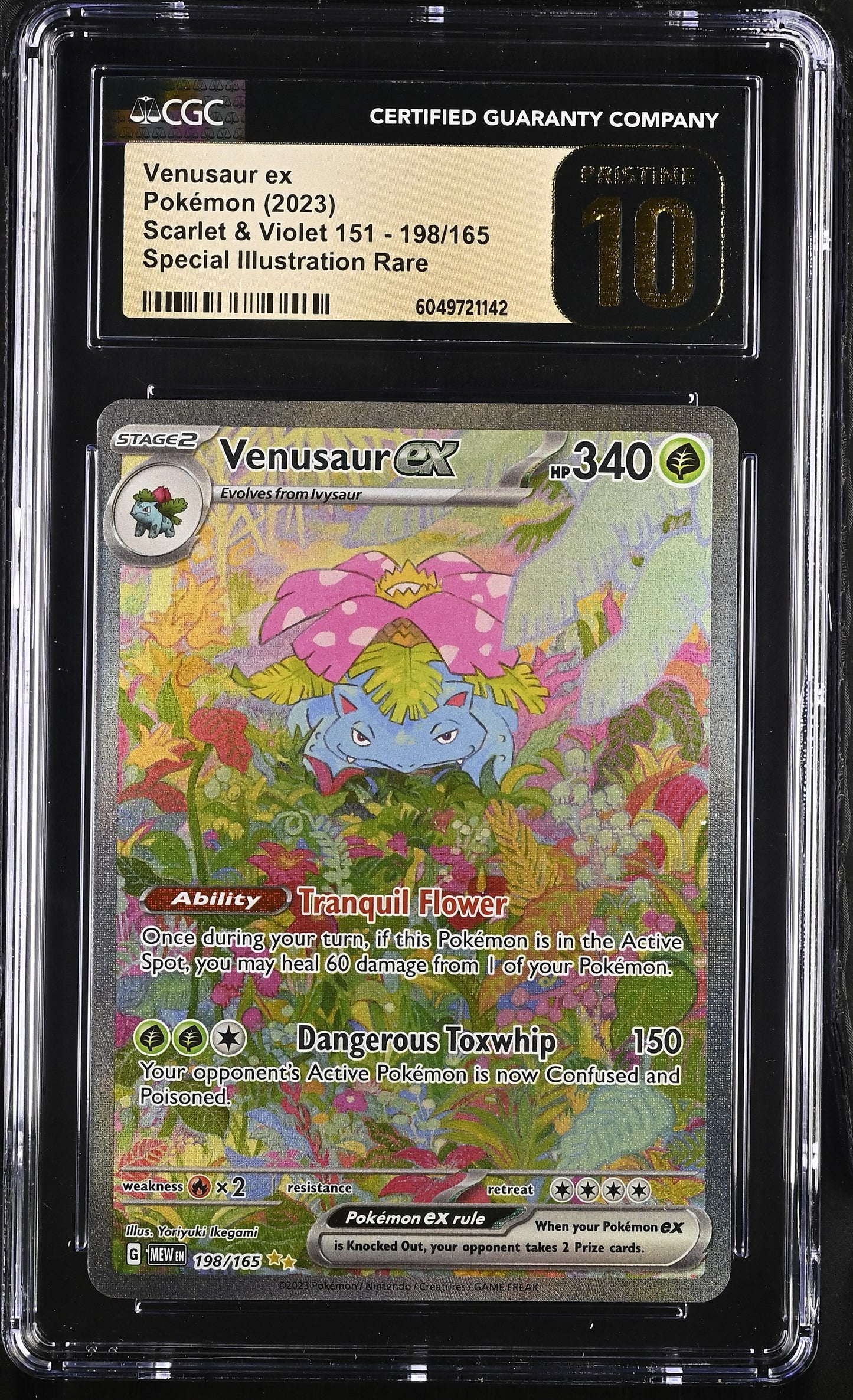 CGC Pristine 10 Venusaur ex 2023 Scarlet & Violet 151 198/165 SIR Pokemon Card
