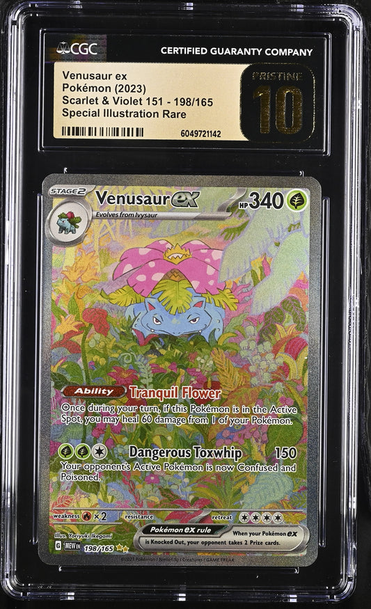 CGC Pristine 10 Venusaur ex 2023 Scarlet & Violet 151 198/165 SIR Pokemon Card
