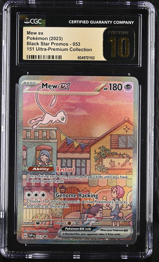 CGC Pristine 10 Mew ex 2023 Black Star Promos 053 Promo Pokemon Card
