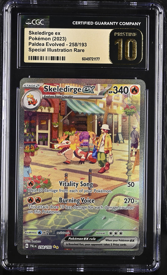 CGC Pristine 10 Skeledirge ex 2023 Paldea Evolved 258/193 SIR Pokemon Card