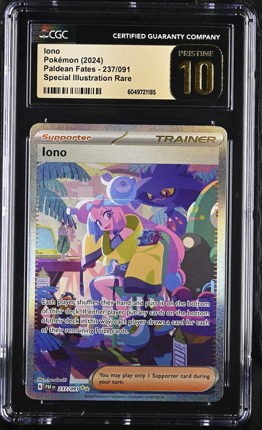 CGC Pristine 10 Iono 2024 Paldean Fates 237/091 SIR Pokemon Card