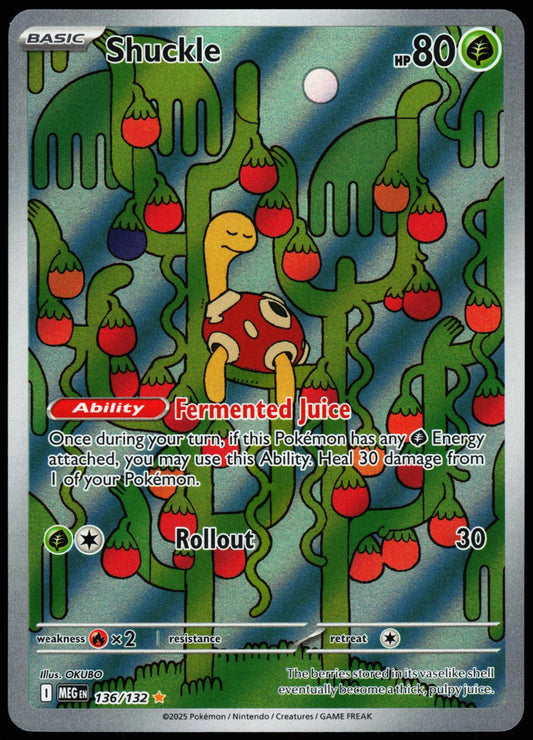 Shuckle 136/132 Illustration Rare Mega Evolution Pokemon Holo Near Mint
