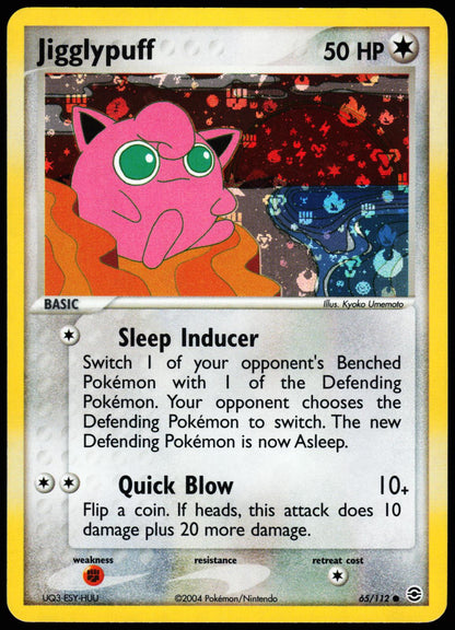 Jigglypuff 65/112 Common FireRed & LeafGreen Pokemon Reverse Holo Near Mint