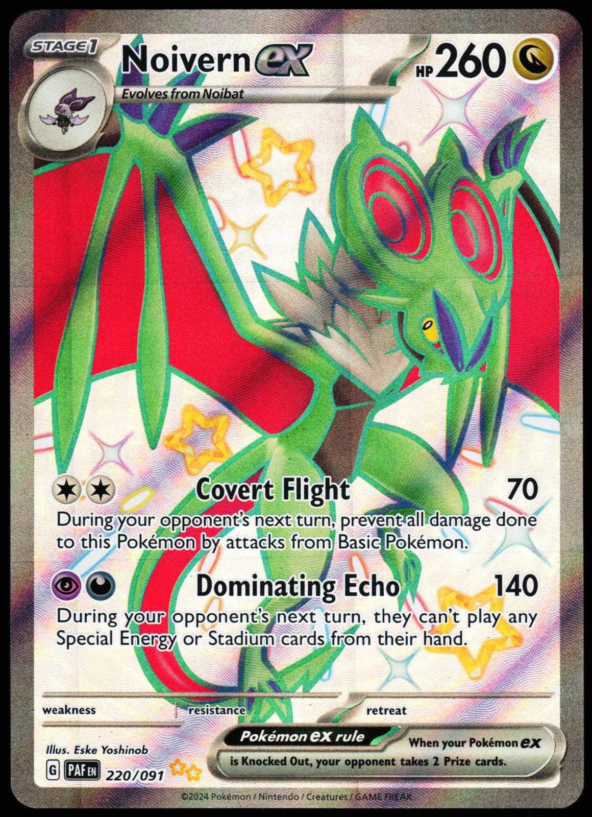 Noivern ex 220/091 Shiny Ultra Rare Paldean Fates Pokemon Holo Near Mint