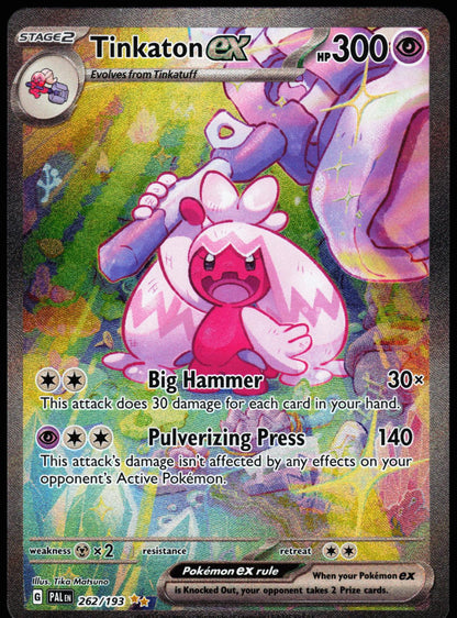 Tinkaton ex 262/193 Special Illustration Rare Paldea Evolved Pokemon Holo NM