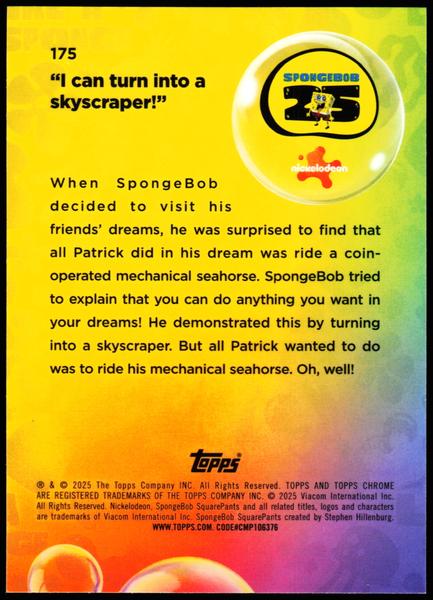2025 Topps Chrome SpongeBob 25th #175 SpongeBob /99