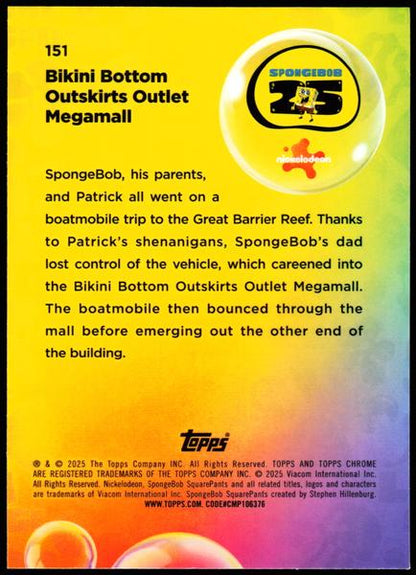 2025 Topps SpongeBob #151 Bikini Bottom Outskirts Outlet Megamall /150