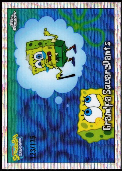 2025 Topps Chrome SpongeBob 25th Anniversary #37 Grandpa SquarePants Aqua Lava
