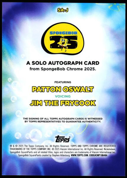 2025 Topps Chrome SpongeBob 25th Anniversary #SA-CO Mark Fite Autographs