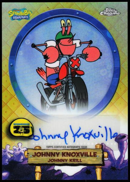 2025 Topps Chrome SpongeBob 25th Anniversary #SA-JK Johnny Knoxville