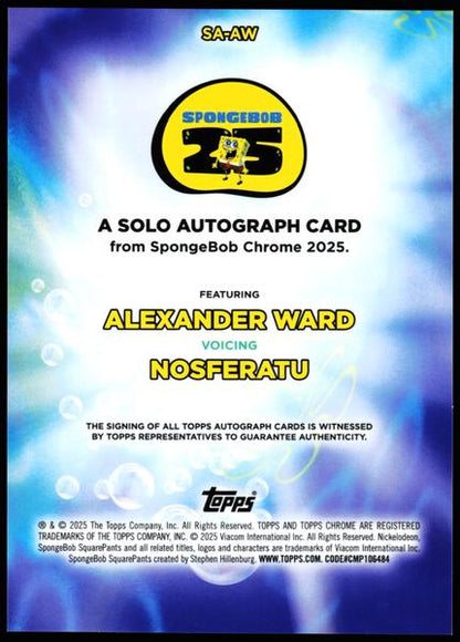2025 Topps Chrome SpongeBob 25th Anniversary #SA-AW Nosferatu