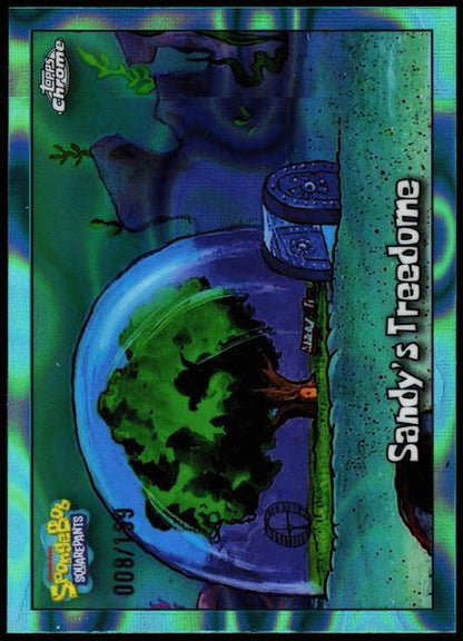 2025 Topps Chrome SpongeBob 25th Anniversary #128 Sandy's Treedome 8/189
