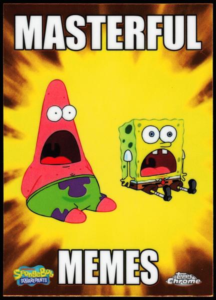 2025 Topps Chrome SpongeBob 25th Anniversary #MM-7 Surprised Patrick and SpongeBob