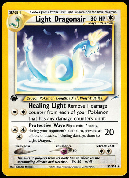 Light Dragonair 22/105 Rare Neo Destiny Pokemon 1st Edition Lightly Played