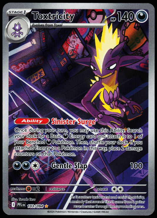Toxtricity 103/094 Illustration Rare Phantasmal Flames Pokemon Holo Near Mint