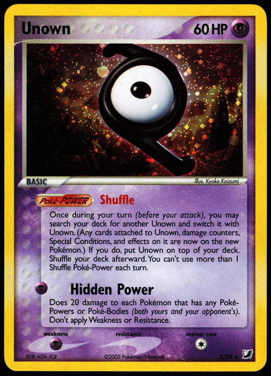 Unown Z/115 Rare Unseen Forces Pokemon Near Mint
