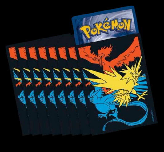hidden fates card sleeves Pokemon Center Original Moltres & Zapdos & Articuno Red Japan sized trading card games Pokemon Sun Moon Hidden Fates