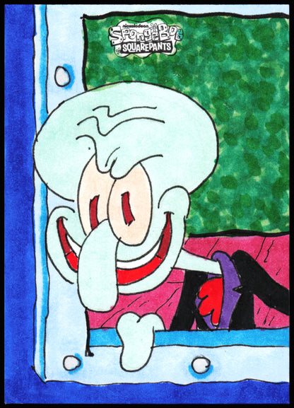 Topps Chrome Spongebob Sketch Card Fancy Squidward 1/1
