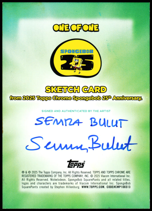 Spongebob Topps Chrome Sketch 1/1 (Stop)