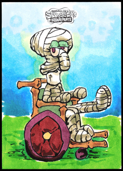 Spongebob Topps Chrome Sketch 1/1 (Squidward)