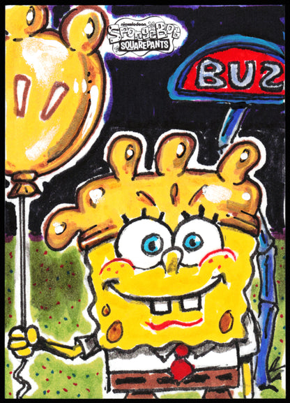Spongebob Topps Chrome Sketch 1/1 (Rock Bottom)
