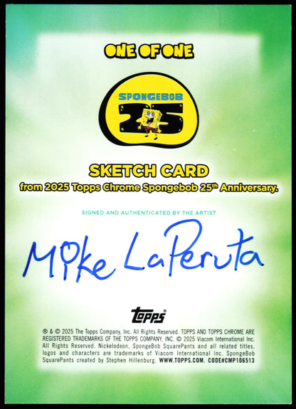 Spongebob Topps Chrome Sketch 1/1 (Rock Bottom)