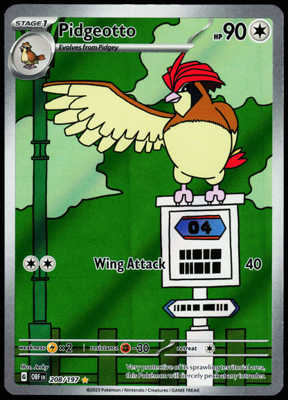 Obsidian Flames Pidgeotto 208/197