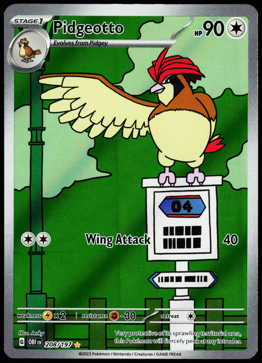 Obsidian Flames Pidgeotto 208/197