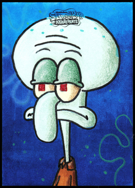 Spongebob Topps Chrome Sketch 1/1 (Bruh)
