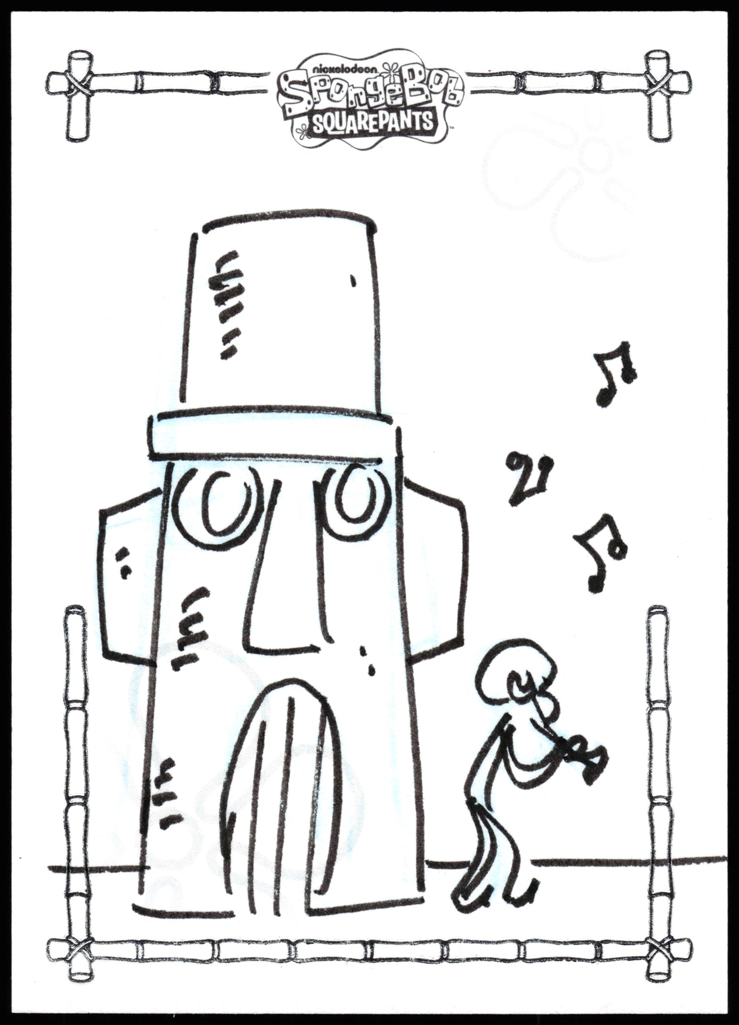 Spongebob Topps Chrome DoodbleBob Sketch 1/1 (Squidward)