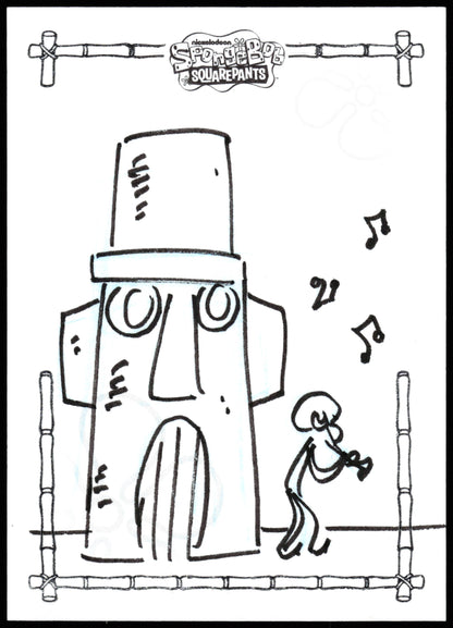 Spongebob Topps Chrome DoodbleBob Sketch 1/1 (Squidward)