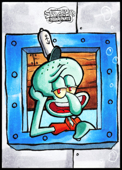 Spongebob Topps Chrome Sketch 1/1 (Cashire)