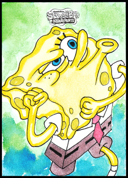 Spongebob Topps Chrome Sketch 1/1 (Wahooo)