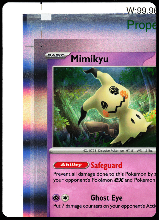 Trick Or Trade Error Miscut NFC Mimikyu Holo