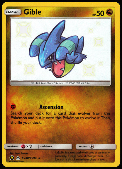 Hidden Fates Gible Shiny SV38/SV94