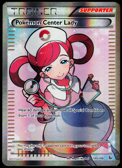 XY Flashfire Pokemon Center Lady 105/106