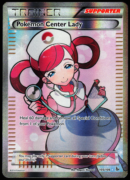 XY Flashfire Pokemon Center Lady 105/106