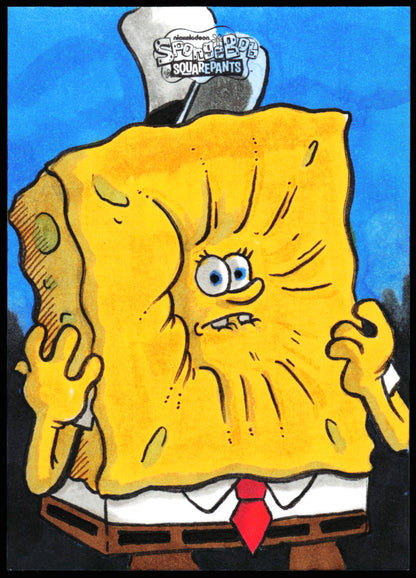 Spongebob Topps Chrome Sketch 1/1 (Sponge)
