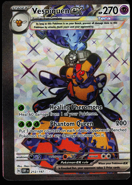 Obsidian Flames Error Miscut Vespiquen ex 212/197