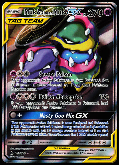 Unbroken Bonds Muk & Alolan Muk GX 197/214