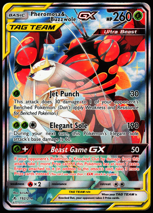 Unbroken Bonds Pheromosa & Buzzwole GX 192/214