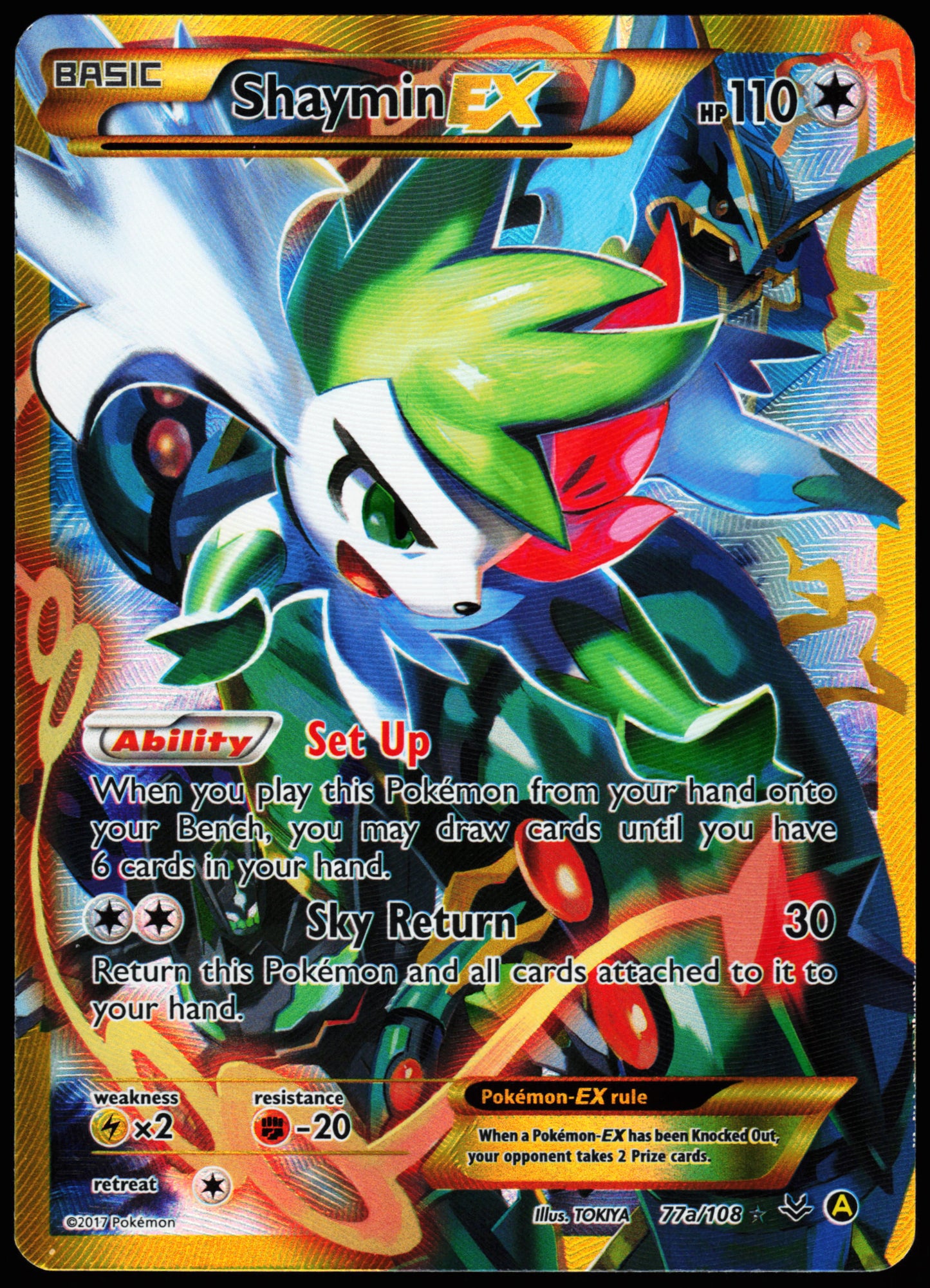 Roaring Skies Shaymin EX 77a/108 LP