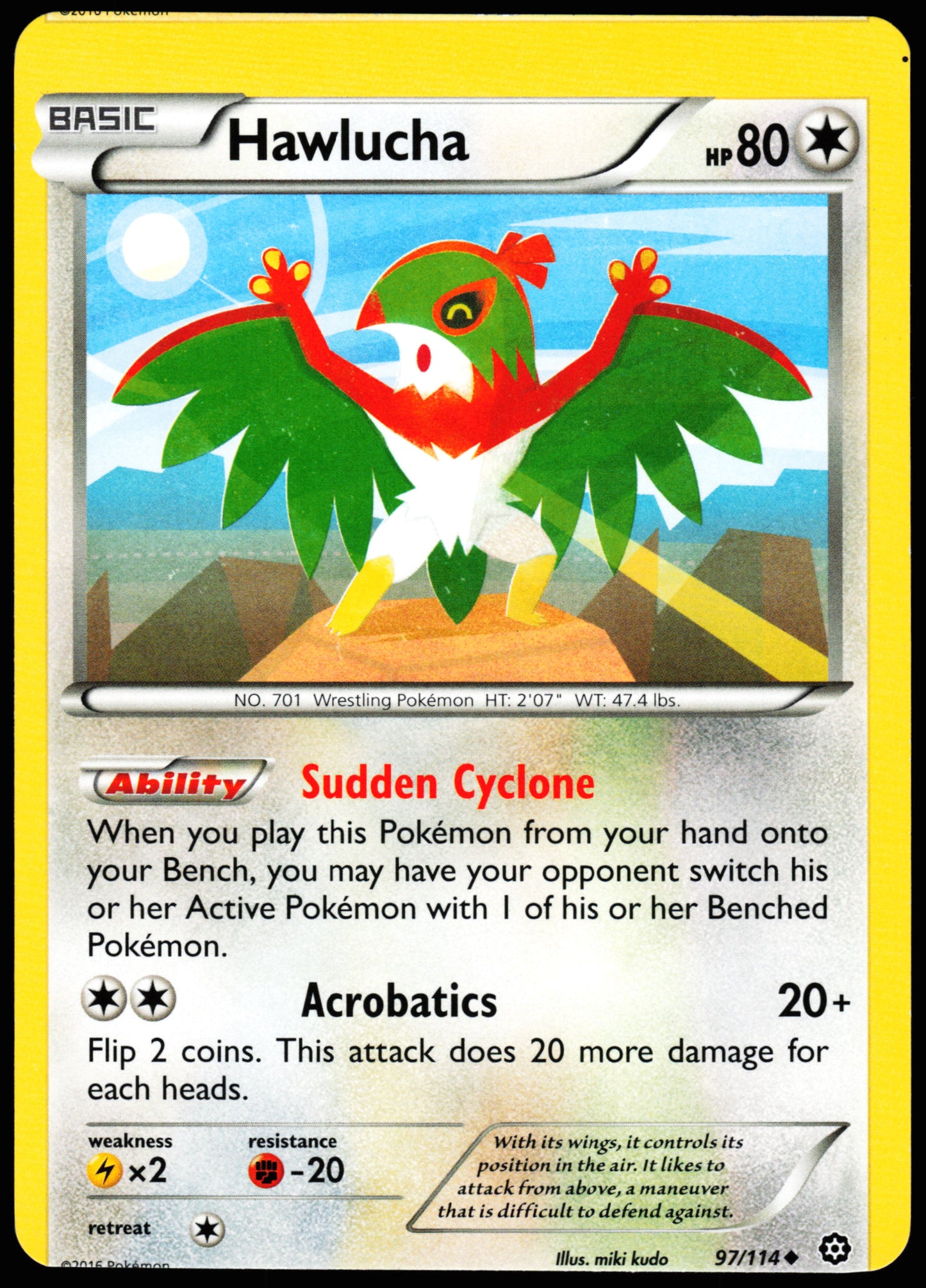 Steam Siege Error Miscut Hawlucha 97/114