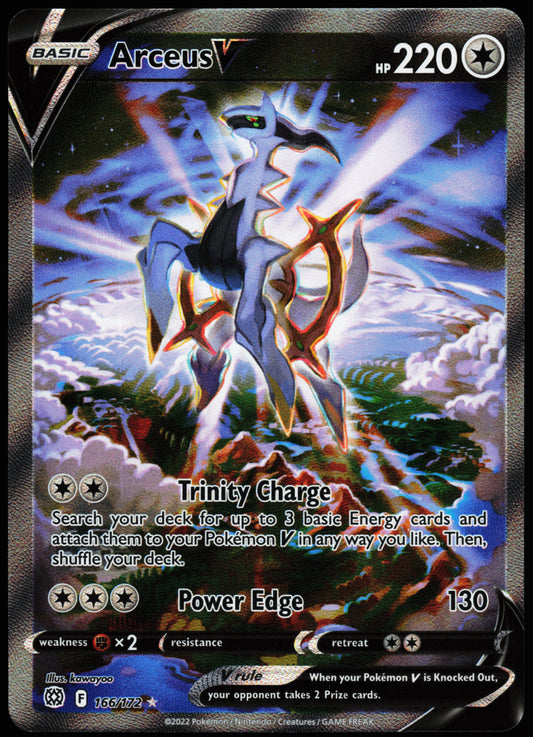 Brilliant Stars Arceus V 166/172 Lightly Played