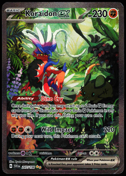 Scarlet & Violet Base Koraidon ex 247/198 Heavily Played